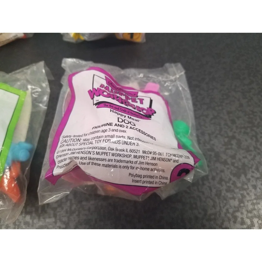 Vtg 1994 McDonalds Muppet Workshop Happy Meal Toys Set of 4 Sealed Jim Henson
